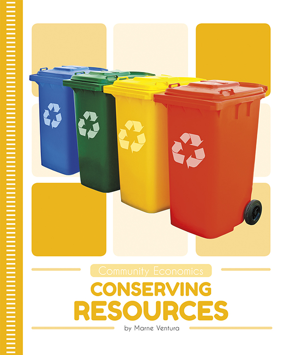 Conserving Resources introduces readers to the ideas behind recycling, conservation, and sharing resources. Vivid photographs and easy-to-read text aid comprehension for early readers. Features include a table of contents, an infographic, fun facts, Making Connections questions, a glossary, and an index. QR Codes in the book give readers access to book-specific resources to further their learning. Preview this book.