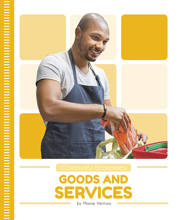 Goods and Services introduces readers to the concept of using and producing goods and services. Vivid photographs and easy-to-read text aid comprehension for early readers. Features include a table of contents, an infographic, fun facts, Making Connections questions, a glossary, and an index. QR Codes in the book give readers access to book-specific resources to further their learning. Preview this book.