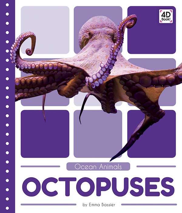 Introduces readers to the life cycle, behavior, physical characteristics, and habitat of octopuses. Vivid photographs and easy-to-read text aid comprehension for early readers. Features include a table of contents, an infographic, fun facts, Making Connections questions, a glossary, and an index. QR Codes in the book give readers access to book-specific resources to further their learning. Preview this book.