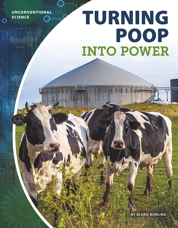 People and farm animals make a lot of poop every day. Poop is often an untapped source for energy and fuel. Some people hope it will become popular as a sustainable energy source. Turning Poop Into Power looks at how poop becomes energy and the benefits of using it for heating and electricity. Easy-to-read text, vivid images, and helpful back matter give readers a clear look at this subject. Features include a table of contents, infographics, a glossary, additional resources, and an index. Aligned to Common Core Standards and correlated to state standards. Core Library is an imprint of Abdo Publishing, a division of ABDO. Preview this book.