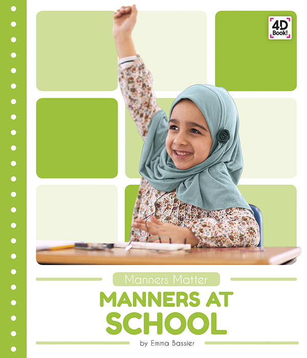 Offers a friendly explanation of good manners to use in the classroom, such as listening when others talk. Vivid photographs and easy-to-read text aid comprehension for early readers. Features include a table of contents, Making Connections questions, a glossary, and an index. A QR Code in each chapter gives readers access to additional online resources further their learning. Preview this book.
