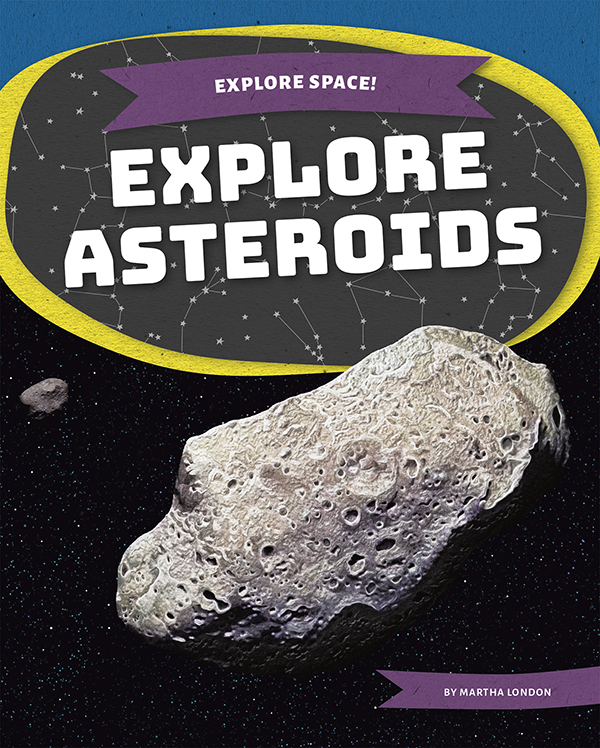 Asteroids zip through space. These space rocks follow paths around the Sun. Explore Asteroids reveals the amazing details of asteroids. Easy-to-read text, vivid images, and helpful back matter give readers a clear look at this subject. Features include a table of contents, an infographic, a glossary, additional resources, and an index. Aligned to Common Core Standards and correlated to state standards. Kids Core is an imprint of Abdo Publishing, a division of ABDO. Preview this book.