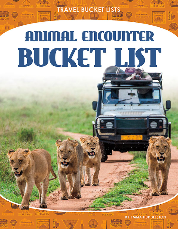 Animals come in all shapes and sizes. There are many incredible ways to encounter animals, from hiking at parks to visiting a zoo. Animal Encounter Bucket List examines some amazing ways and places to see animals in person. Easy-to-read text, vivid images, and helpful back matter give readers a clear look at this subject. Features include a table of contents, infographics, a glossary, additional resources, and an index. Aligned to Common Core Standards and correlated to state standards. Core Library is an imprint of Abdo Publishing, a division of ABDO. Preview this book.