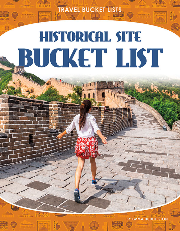 Some places are tied to important historical events and hold special value for people in their communities. There are many incredible historical sites to visit, from battlefields and palaces to religious buildings. Historical Site Bucket List examines some amazing historical sites and their importance to humanity. Easy-to-read text, vivid images, and helpful back matter give readers a clear look at this subject. Features include a table of contents, infographics, a glossary, additional resources, and an index. Aligned to Common Core Standards and correlated to state standards. Core Library is an imprint of Abdo Publishing, a division of ABDO. Preview this book.