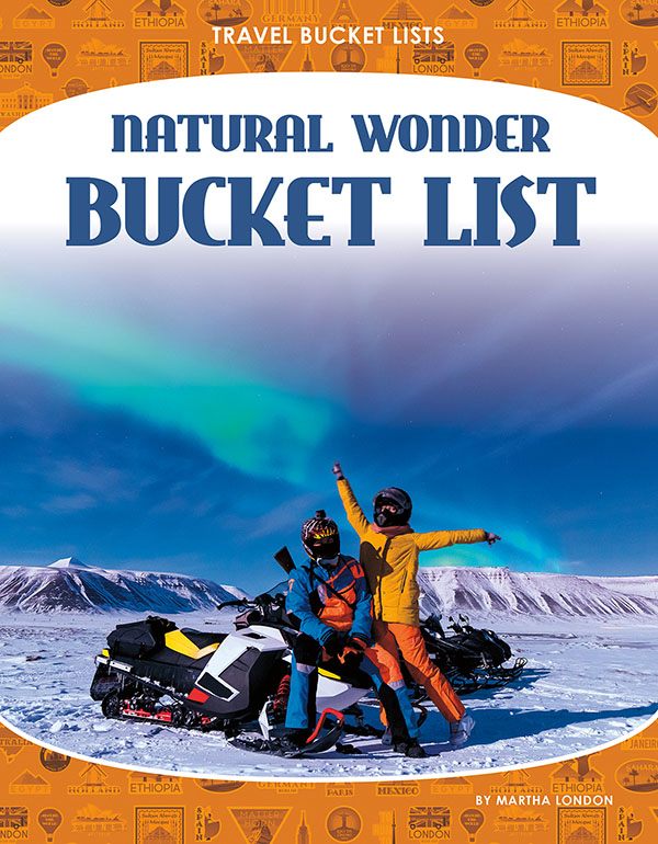 Some of the most awe-inspiring places formed without human aid. There are many incredible natural wonders to see, from mountains to canyons, oceans, and forests. Natural Wonder Bucket List examines some of the most amazing natural features of our planet. Easy-to-read text, vivid images, and helpful back matter give readers a clear look at this subject. Features include a table of contents, infographics, a glossary, additional resources, and an index. Aligned to Common Core Standards and correlated to state standards. Core Library is an imprint of Abdo Publishing, a division of ABDO. Preview this book.