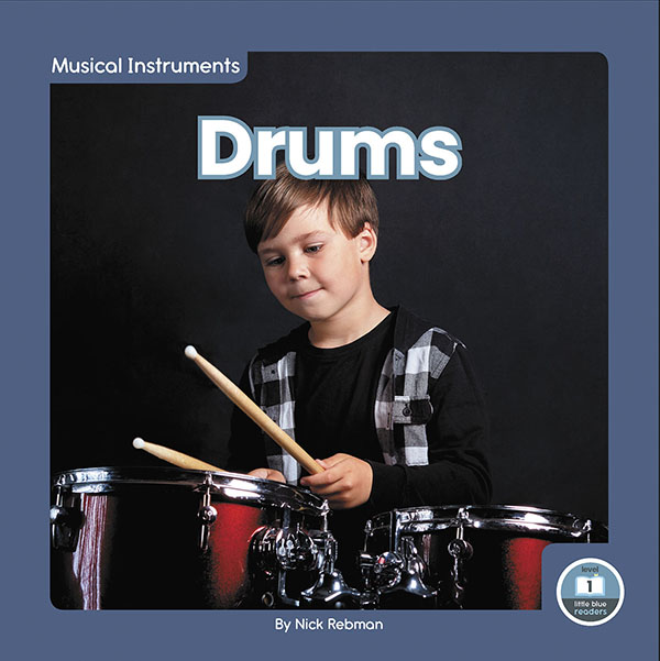 This fun book offers early readers a simple introduction to playing the drums. Vibrant photos closely match the text to help early readers build vocabulary. The book also includes a table of contents, a picture glossary, and an index. This Little Blue Readers title is at Level 1, aligned to reading levels of grades PreK-1 and interest levels of grades PreK-2. Preview this book.