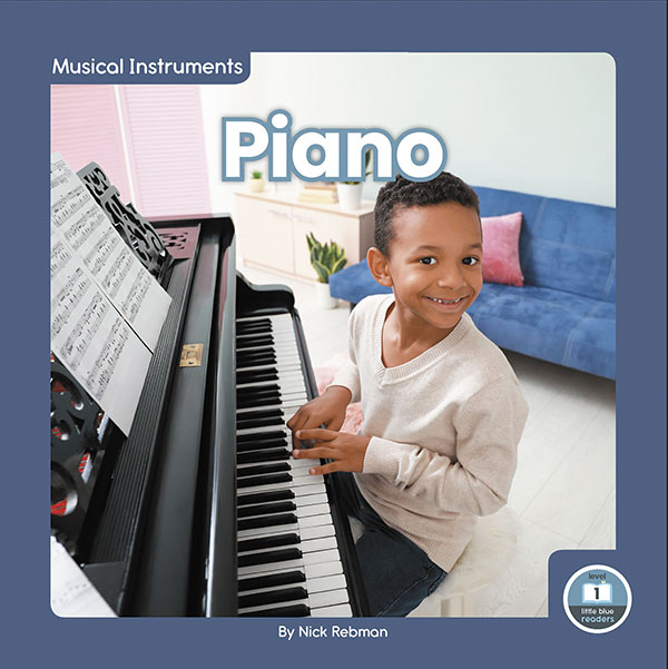 This fun book offers early readers a simple introduction to playing the piano. Vibrant photos closely match the text to help early readers build vocabulary. The book also includes a table of contents, a picture glossary, and an index. This Little Blue Readers title is at Level 1, aligned to reading levels of grades PreK-1 and interest levels of grades PreK-2. Preview this book.