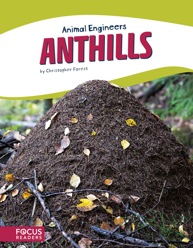 Explains the process and materials that ants use to build anthills. This book’s colorful photos, clear text, and “A Closer Look” feature highlight the engineering that makes this structure such a marvel and helps ants survive in the wild. Preview this book.