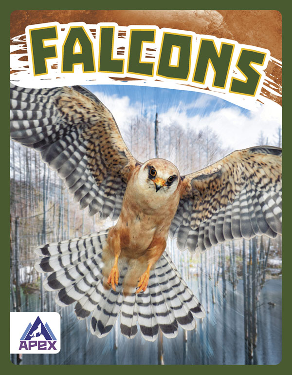 This book gives fascinating facts about falcons and their lives in the wild. Short paragraphs of easy-to-read text are paired with plenty of colorful photos to make reading engaging and accessible. The book also includes a table of contents, fun facts, sidebars, comprehension questions, a glossary, an index, and a list of resources for further reading. Apex books have low reading levels (grades 2-3) but are designed for older students, with interest levels of grades 3-7. Preview this book.