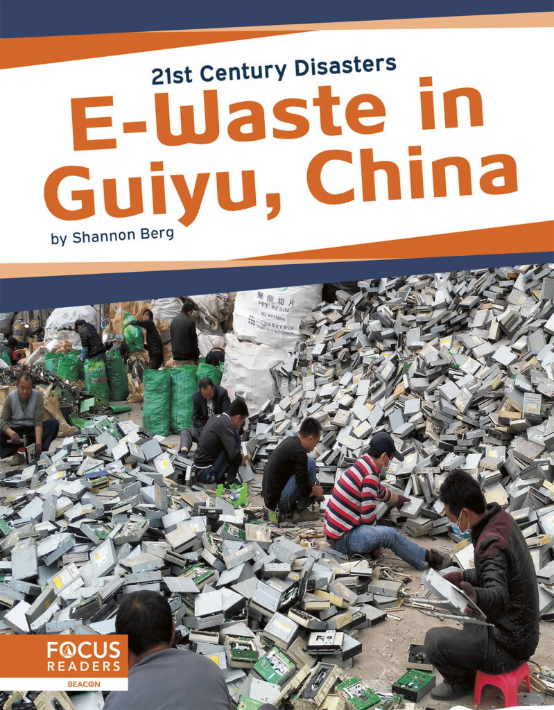 This book explores the cause, impact, and aftermath of the e-waste that has piled up in Guiyu, China. Easy-to-read text, compelling photos, and a simple timeline give readers an age-appropriate look at how people create and recycle e-waste.