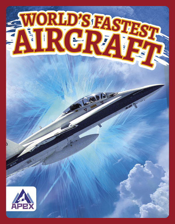 This book introduces readers to the world’s fastest aircraft, highlighting record-setting aircraft from the past, as well as the technology and innovations that helped them achieve those speeds. Short paragraphs of easy-to-read text are paired with plenty of colorful photos to make reading engaging and accessible. The book also includes a table of contents, fun facts, sidebars, comprehension questions, a glossary, an index, and a list of resources for further reading. Apex books have low reading levels (grades 2-3) but are designed for older students, with interest levels of grades 3-7. Preview this book.