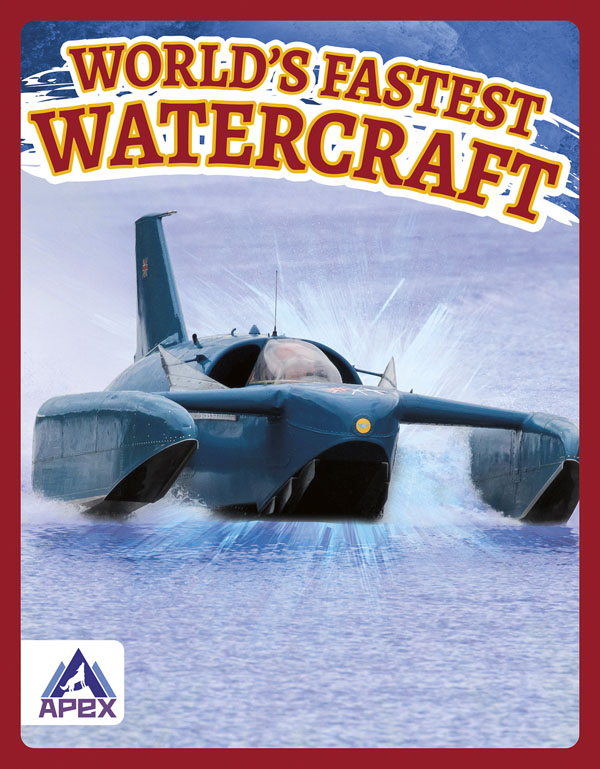 This book introduces readers to the world’s fastest watercraft, highlighting record-setting watercraft from the past, as well as the technology and innovations that helped them achieve those speeds. Short paragraphs of easy-to-read text are paired with plenty of colorful photos to make reading engaging and accessible. The book also includes a table of contents, fun facts, sidebars, comprehension questions, a glossary, an index, and a list of resources for further reading. Apex books have low reading levels (grades 2-3) but are designed for older students, with interest levels of grades 3-7. Preview this book.