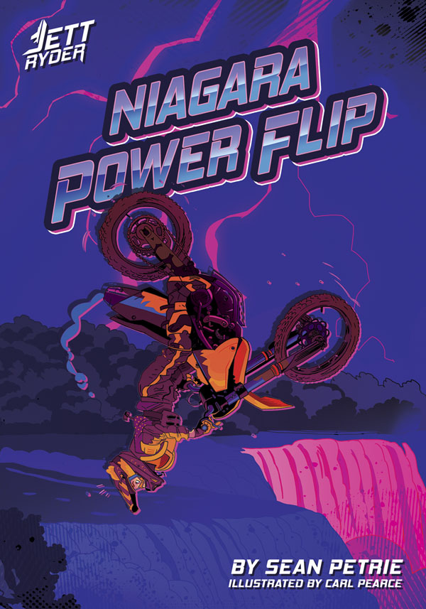 When Jett Ryder arrives at Niagara Falls, he knows he has a lot to prove. Jett needs his next freestyle motocross stunt to be more amazing than ever before. At first, Jett and his best friend Mika aren’t sure what they should do—surely Jett can’t jump all the way over the falls! Then they discover the nearby statue of Nikola Tesla, one of the world’s greatest inventors. As Jett and Mika learn more about Tesla, they come up with an electric idea. Can Jett pull off this never-been-done-before stunt?
 
Get set . . . for Jett! Jett Ryder is the biggest name in freestyle motocross stunts. Not only can he pull off the biggest air and most death-defying tricks, but his stunts take place in extreme locations: Niagara Falls, the Space Needle, Mount Etna—even over the wreck of the Titanic. Did we mention he's only twelve years old? Preview this book.