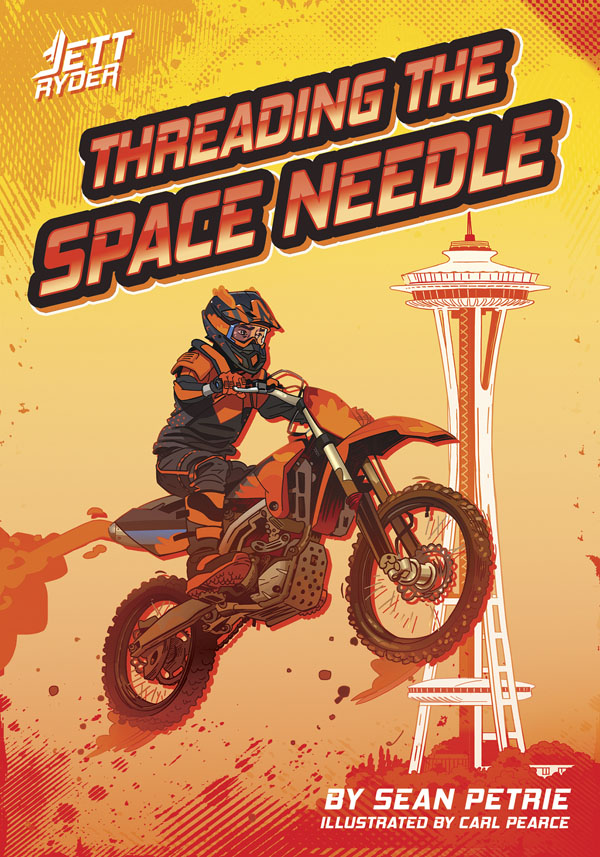Jett Ryder has set his sights on the iconic Space Needle in Seattle. He and his best friend Mika want his next freestyle motocross stunt to be the hugest in the history of the sport. But figuring out the trick is tough—the Space Needle is way too tall to jump! Then Jett and Mika realize that the answer is through, not over. Can Jett take motocross to the next level as he tries to literally thread the Needle?
 
Get set . . . for Jett! Jett Ryder is the biggest name in freestyle motocross stunts. Not only can he pull off the biggest air and most death-defying tricks, but his stunts take place in extreme locations: Niagara Falls, the Space Needle, Mount Etna—even over the wreck of the Titanic. Did we mention he's only twelve years old? Preview this book.