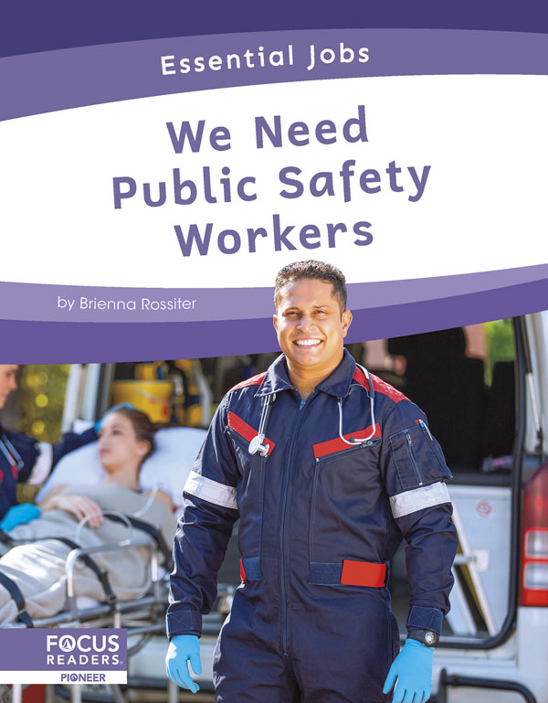 This book celebrates workers, such as firefighters and EMTs, who help keep communities safe. It includes a table of contents, an On the Job special feature, quiz questions, a glossary, additional resources, and an index. This Focus Readers title is at the Pioneer level, aligned to reading levels of grades 1-2 and interest levels of grades 1-3. Preview this book.