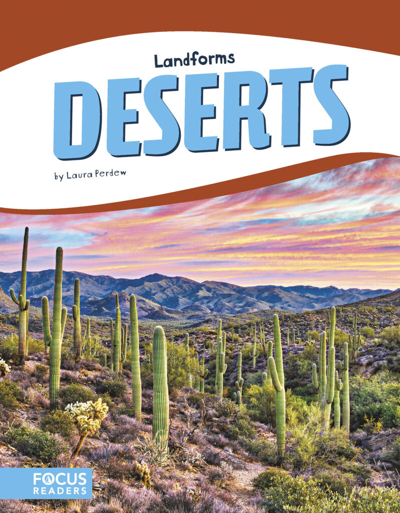 Explores the fascinating world of deserts. Readers will learn how deserts form and how they change over time, as well as the plants and animals that make deserts their home. Featuring vivid photographs, fun facts, focus questions, and resources for further research, this book is sure to support earth science education. Preview this book.