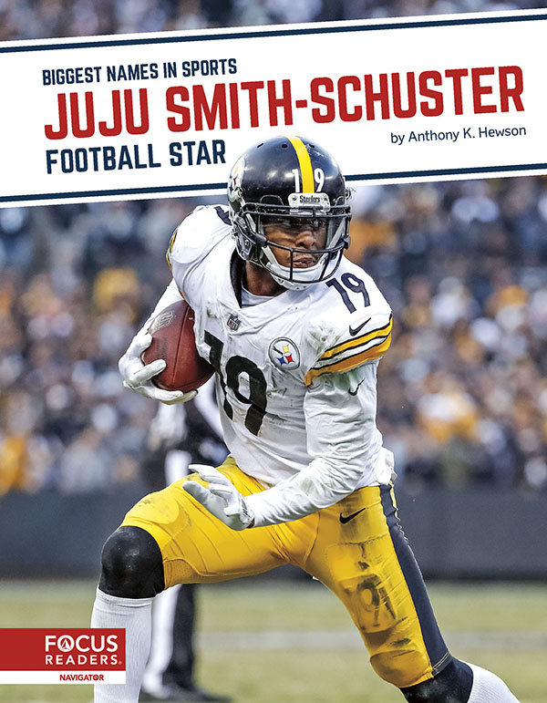 This exciting book introduces readers to the life and career of football star JuJu Smith-Schuster. Colorful spreads, fun facts, interesting sidebars, and a map of important places in his life make this a thrilling read for young sports fans. Preview this book.