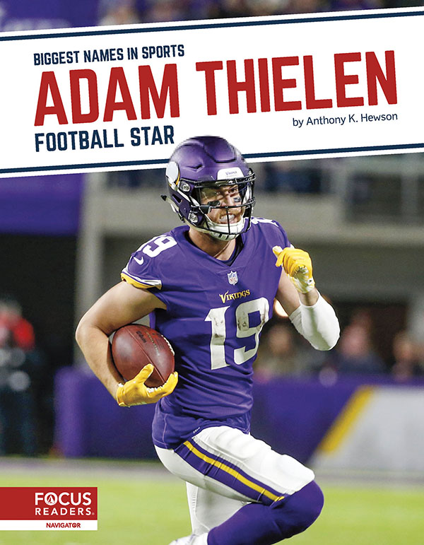 This exciting book introduces readers to the life and career of football star Adam Thielen. Colorful spreads, fun facts, interesting sidebars, and a map of important places in his life make this a thrilling read for young sports fans. Preview this book.