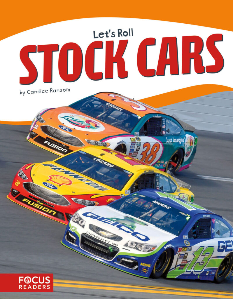 Offers readers a close-up look at stock cars. With colorful spreads featuring fun facts, sidebars, labeled diagrams, and a 