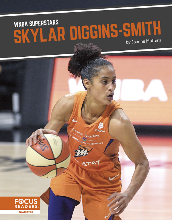 This exciting book introduces readers to the life and career of WNBA superstar Skylar Diggins-Smith. The book also includes a table of contents, a Paving the Way special feature, an At a Glance section, informative sidebars, quiz questions, a glossary, additional resources, and an index. This Focus Readers series is at the Navigator level, aligned to reading levels of grades 3-5 and interest levels of grades 4-7.