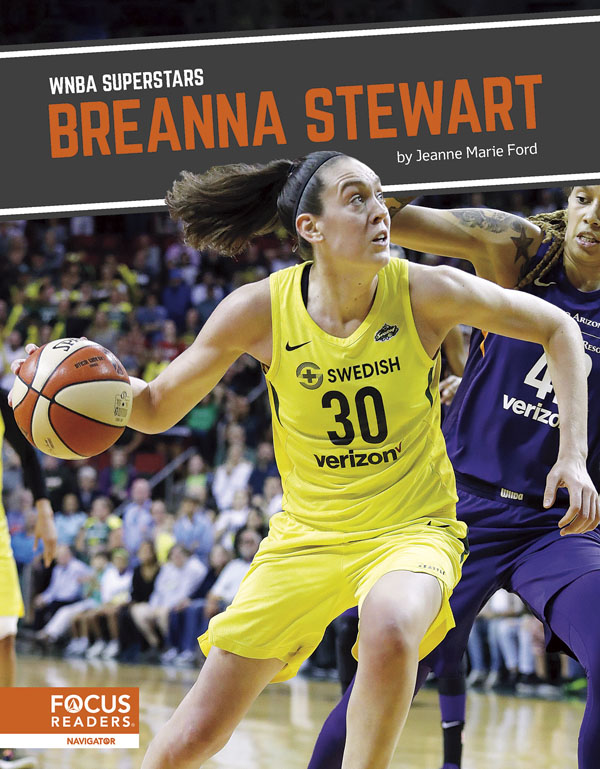 This exciting book introduces readers to the life and career of WNBA superstar Breanna Stewart. The book also includes a table of contents, a Paving the Way special feature, an At a Glance section, informative sidebars, quiz questions, a glossary, additional resources, and an index. This Focus Readers series is at the Navigator level, aligned to reading levels of grades 3-5 and interest levels of grades 4-7. Preview this book.