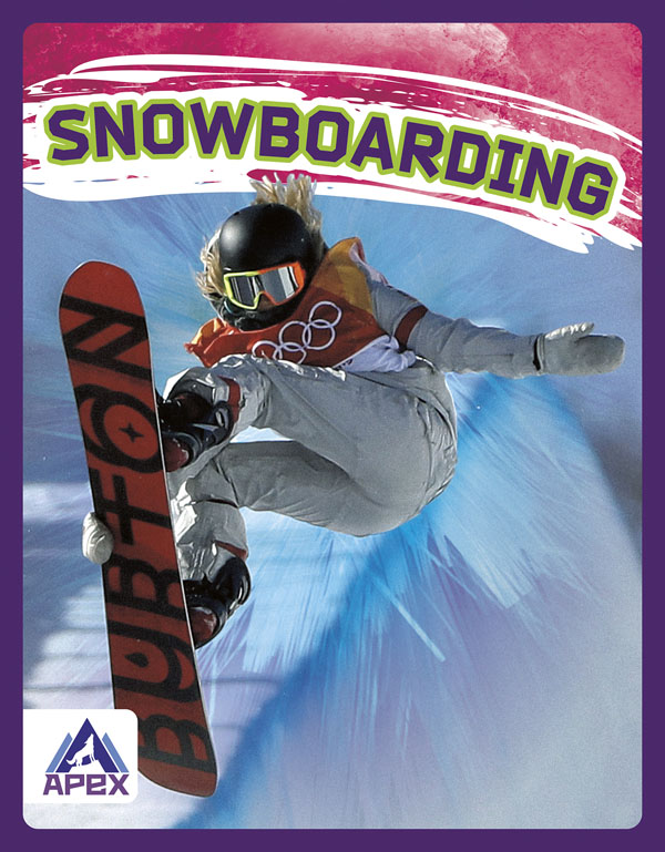 This exciting book introduces readers to snowboarding, including its history and growth, rules and events, and the equipment athletes need. Short paragraphs of easy-to-read text are paired with plenty of colorful photos to make reading engaging and accessible. The book also includes a table of contents, fun facts, sidebars, comprehension questions, a glossary, an index, and a list of resources for further reading. Apex books have low reading levels (grades 2-3) but are designed for older students, with interest levels of grades 3-7. Preview this book.