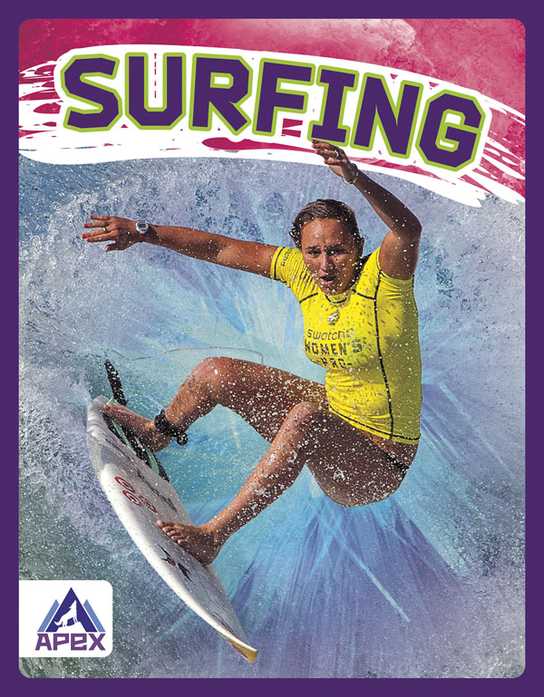 This exciting book introduces readers to surfing, including its history and growth, rules and events, and the equipment athletes need. Short paragraphs of easy-to-read text are paired with plenty of colorful photos to make reading engaging and accessible. The book also includes a table of contents, fun facts, sidebars, comprehension questions, a glossary, an index, and a list of resources for further reading. Apex books have low reading levels (grades 2-3) but are designed for older students, with interest levels of grades 3-7. Preview this book.
