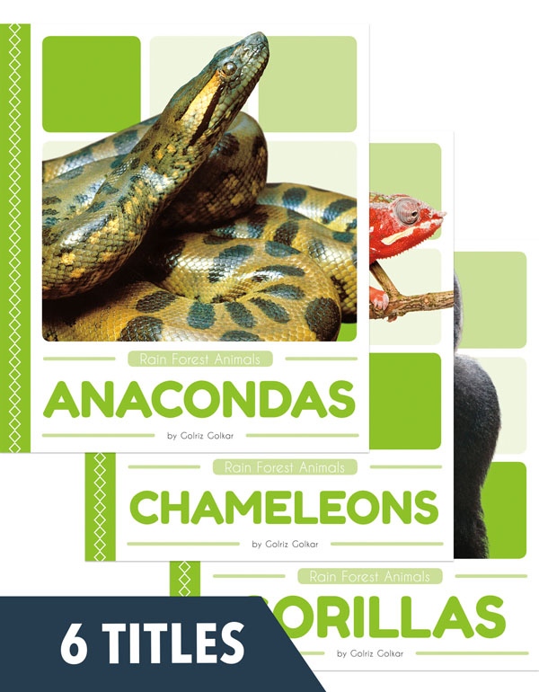 From jaguars to anacondas, this series introduces early readers to animals of the rain forest. Students learn about each animal’s physical characteristics, behavior, life cycle, and habitat.