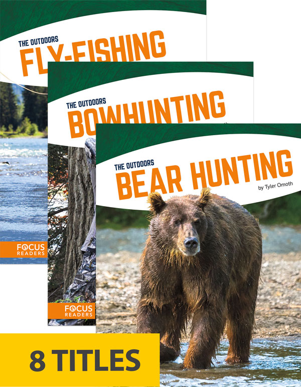 The Outdoors introduces readers to the many thrilling kinds of hunting and fishing. Colorful photographs and clear text take readers through the equipment, skills, and techniques needed for each sport. A focus on safety and conservation helps prepare readers to protect and explore the great outdoors.