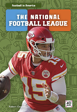 This title offers readers an exciting introduction to the National Football League. Vivid photographs and easy-to-read text aid comprehension for readers. Features include a table of contents, two infographics, fun facts, a sidebar, Making Connections questions, a glossary, and an index. QR Codes in the book give readers access to book-specific resources to further their learning. Preview this book.