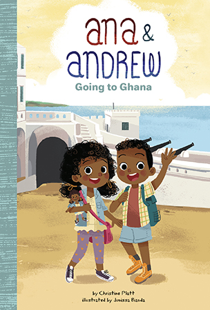 Ana & Andrew are going to Ghana! Papa is travelling to Ghana and the family gets to go too! Ana & Andrew love learning about Ghanaian culture, especially the food! While there, they visit Cape Coast Castle to honor their ancestors. There, they learn about the origins of the slave trade. Aligned to Common Core Standards and correlated to state standards. Preview this book.