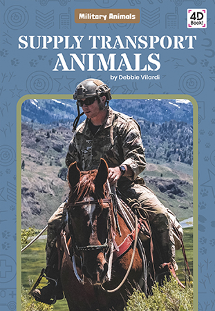 This book introduces readers to the elephants, camels, mules, and other animals that have helped militaries carry essential supplies such as weapons, food, and first aid kits. Features include a table of contents, fun facts, infographics, Making Connections questions, a glossary, and an index. QR Codes in the book give readers access to book-specific resources to further their learning. Aligned to Common Core standards & correlated to state standards. Preview this book.