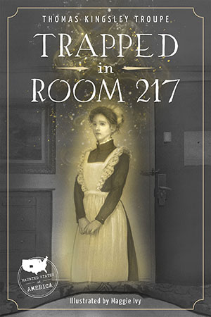 Jayla Walters isn’t sure what to expect when her father’s job uproots her and her brother, Dion, to Estes Park, Colorado. But right away, something doesn’t seem right with their hotel. Jayla soon discovers that their home for the week, Room 217 of the Stanley Hotel, is the most haunted place in all of Colorado. Barely asleep the first night, Jayla watches a ghostly woman walk toward her bed. And the ghost visits her room every night. What does the ghost want? And what happens when Jayla and Dion get in her way?

Every state has its own spine-tingling stories of ghosts and mysterious hauntings grounded in its regional history. The Haunted States of America series uses real-life ghost lore as jumping-off points to new, chilling tales. An author’s note provides historical origins and fascinating facts, but beware: sometimes real life is stranger than fiction. Preview this book.