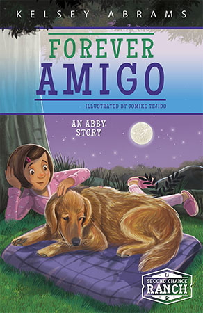 Amigo, the oldest dog on the ranch, isn't doing well, but Abby doesn't want to believe it. Although he is retired, Amigo is more than a service dog, he is her friend. When the unthinkable happens, Abby gives up the thing she loves most: caring for the ranch's dogs. Can Abby find a way to move past her grief and keep Amigo's memory alive forever? 

At Second Chance Ranch, the Ramirez family works to find homes for all kinds of animals on their 200-acre ranch in Texas. Sisters Natalie (12), Abby (10), and twins Emily and Grace (9) all do their part to give each animal the second chance it deserves. Preview this book.