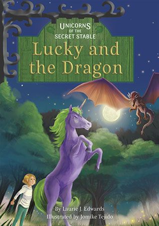 Something is wrong in the Enchanted Realm, but Ruby can’t figure out what. The stallions have scratches on them. The other unicorns hide under the trees instead of playing. Ruby wonders if the herd’s newest member, Lucky, is to blame. Meanwhile, a new girl at school is being a bully. She makes fun of Ruby for believing in unicorns. Can Ruby help bring peace back to the Enchanted Realm? And can she figure out what to do with her own bully?

There are unicorns behind Magic Moon Stable, but no one knows they exist except Iris and Ruby. As Unicorn Guardians, the two girls must protect the unicorns to keep them safe from the outside world. Preview this book.