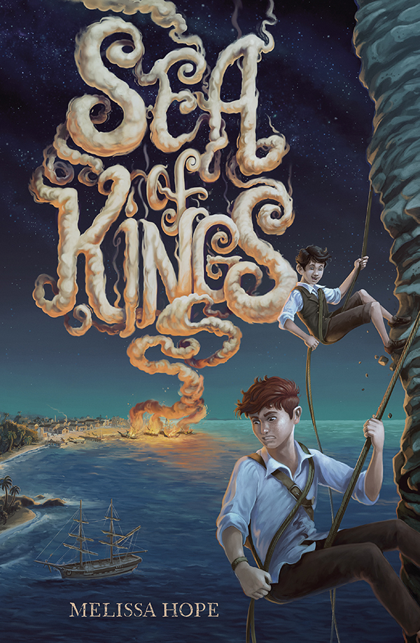 Thirteen-year-old Prince Noa has hated the ocean since the day it caused his mother’s death. But staying away from the sea isn't easy on his tropical island home, where he's stuck trying to keep up with his dim-witted and overconfident younger brother Dagan—the brawn to Noa’s brains.

When a vengeful pirate lays siege to their home, Noa and Dagan narrowly escape with their lives. Armed with a stolen ship, a haphazardly assembled crew, and a magical map that makes as much sense as slugs in a salt bath, the brothers set sail for the realm’s other kingdoms in search of help.

But navigating the sea proves deadlier than Noa’s worst fears. To free his home, Noa must solve the map’s confusing charts and confront the legendary one-eyed pirate before an evil force spreads across the realm and destroys the very people Noa means to protect.  Preview this book.