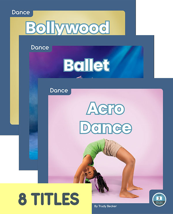 Dancing is a great way to move your body and express yourself. This fun series showcases eight popular dance styles from ballet to Bollywood dance. Each book explores the background, moves, and outfits of one kind of dance. Each book includes simple text and vibrant photos, making this series a perfect choice for beginning readers. Each book also has a table of contents, picture glossary, and index. This Little Blue Readers series is at Level 2, aligned to reading levels of grades K-1 and interest levels of grades PreK-2.
