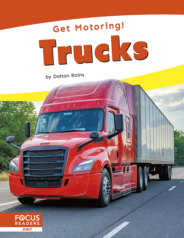 This engaging book teaches readers about trucks. It describes how trucks work, the different parts of the vehicle, and its uses. The book includes colorful pictures, informative captions, a table of contents, and an index. This Focus Readers series is at the Scout level, aligned to reading levels of grades K–1 and interest levels of grades K–1 Preview this book.