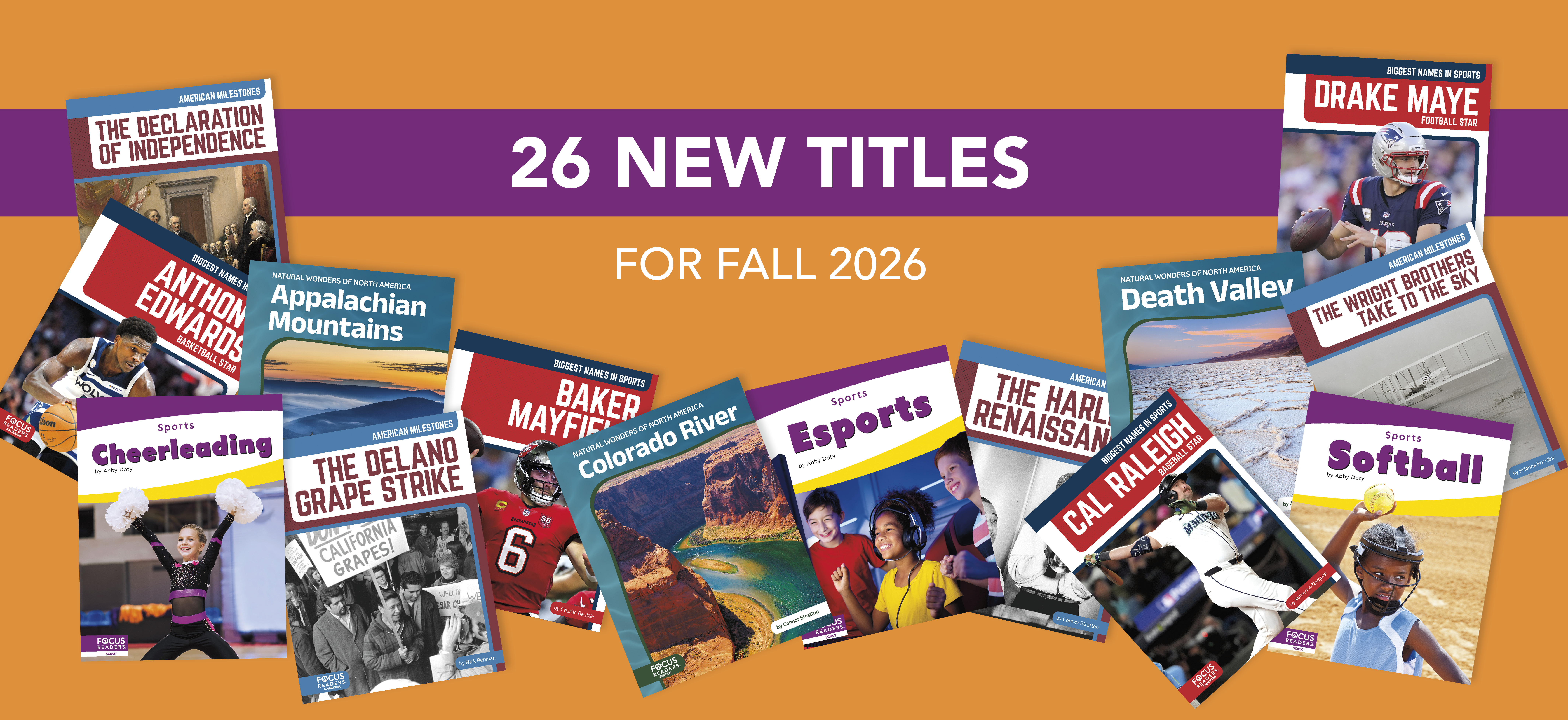 26 New titles for Fall 2026: Sports Set 2, Natural Wonders of North America, American Milestones, Biggest Names in Sports Set 8